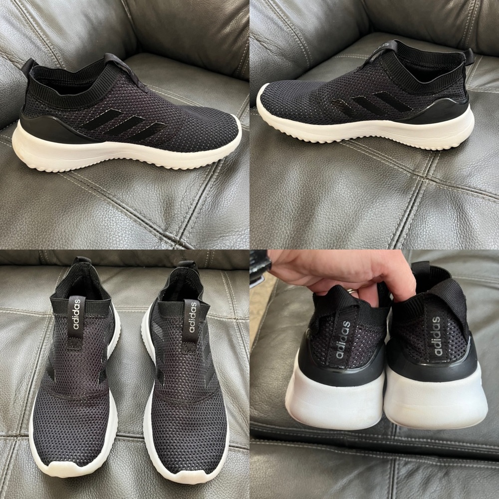 Black ADIDAS Ultimafusion Cloudfoam slip-on sneakers size 6.5